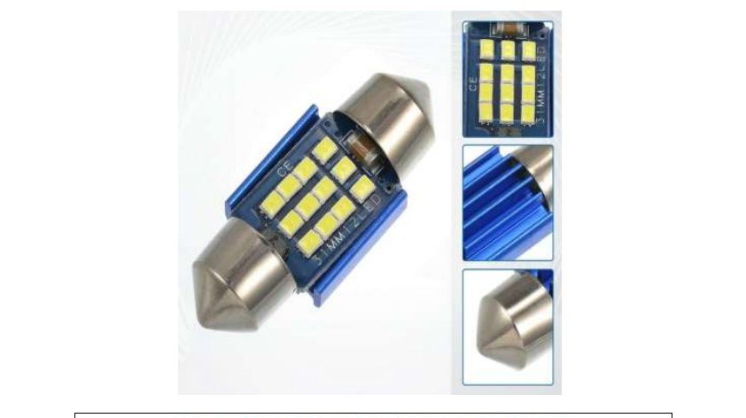 Bombilla LED Techo 31Mm 12 Chip