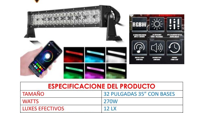 Barra LED RGB 22” V-PRO